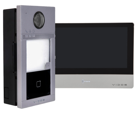ZESTAW WIDEODOMOFONU IP Z CZYTNIKIEM RFID VIDOS S2401-P_M2020