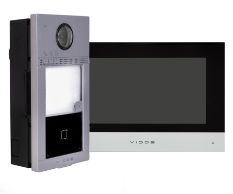 Zestaw natynkowy wideodomofonu IP Vidos czytnik RFID