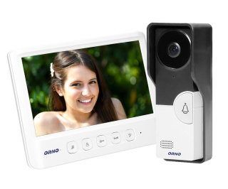 Zestaw wideodomofonowy, bezsłuchawkowy, kolor, LCD 7", biały, IMAGO