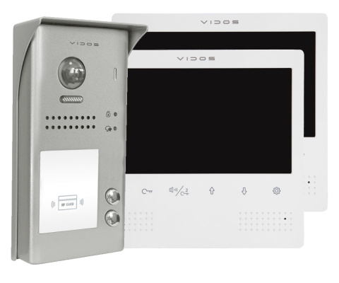 Wideodomofon dwurodzinny z czytnikiem RFID  S1102A_M1023W