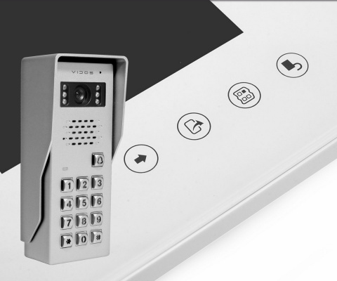 Zestaw wideodomofonu natynkowego z szyfratorem Vidos S50D M670WS2