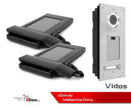 Zestaw dwurodzinny wideodomofonu z czytnikiem kart RFID Vidos S562A_M670B