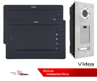Zestaw dwurodzinny wideodomofonu z czytnikiem kart RFID Vidos S562A_M323B