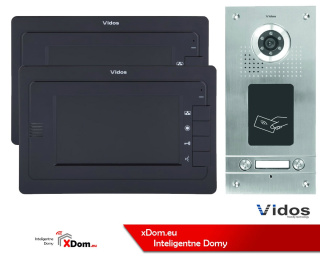 Zestaw dwurodzinny wideodomofonu z czytnikiem kart RFID Vidos S562A_M323B