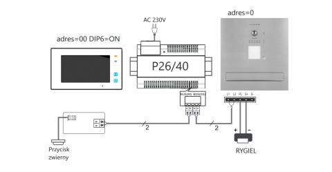 Vidos skrzynka na listy z wideodomofonem cyfrowym S1201A-SKM