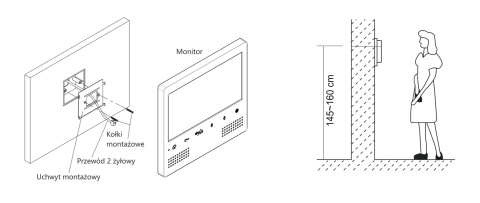 Vidos monitor wideodomofonu cyfrowego 7 cali M1023W