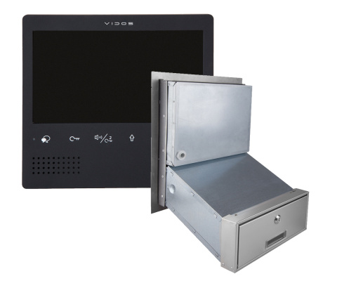 Wideodomofon skrzynka na listy z szyfratorem Vidos S1401D-SKM M1023B