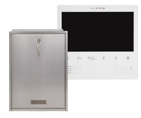 Wideodomofon skrzynka na listy z szyfratorem Vidos S1401D-SKP M1023W
