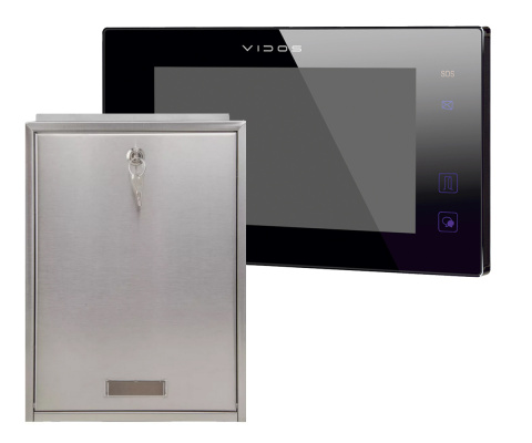 Wideodomofon skrzynka na listy z szyfratorem Vidos S1401D-SKP M1021B-2