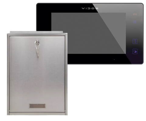 Wideodomofon skrzynka na listy z szyfratorem Vidos S1401D-SKP M1021B-2