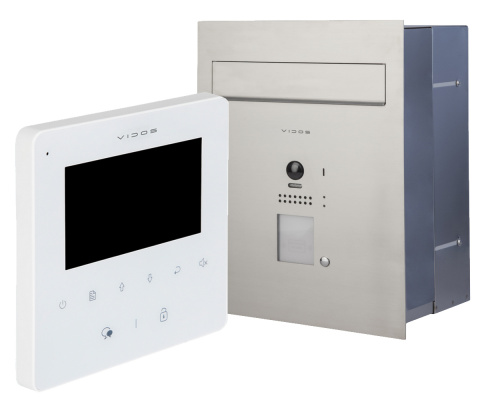 Zestaw wideodomofonu cyfrowego skrzynka na listy Vidos S1201A-SKP M1022W-2