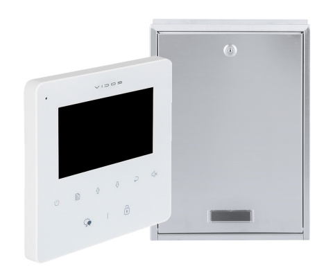 Zestaw wideodomofonu cyfrowego skrzynka na listy Vidos S1201A-SKP M1022W-2