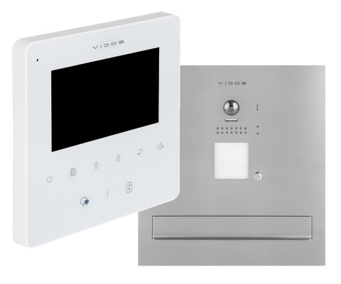 Zestaw wideodomofonu cyfrowego skrzynka na listy Vidos S1201A-SKM M1022W