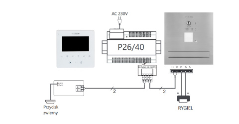 Zestaw wideodomofonu cyfrowego skrzynka na listy Vidos S1201A-SKM M1022W