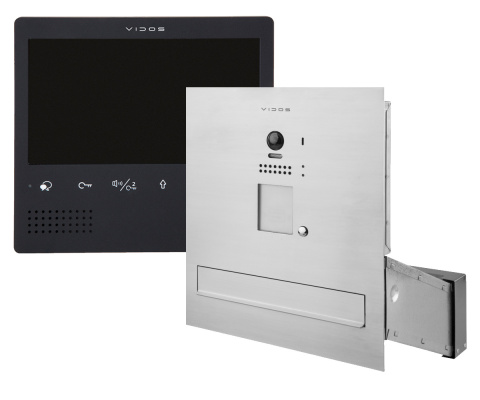 Zestaw wideodomofonu cyfrowego skrzynka na listy Vidos S1201A-SKM M1023B