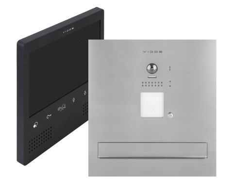 Zestaw wideodomofonu cyfrowego skrzynka na listy Vidos S1201A-SKM M1023B
