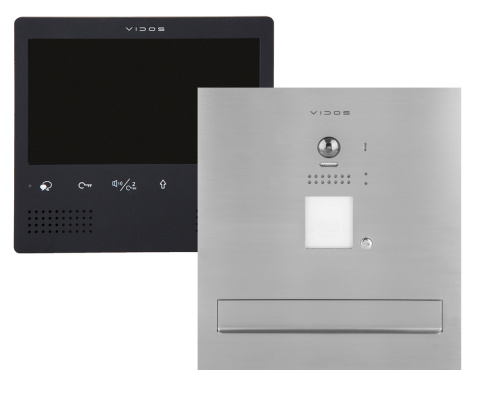 Zestaw wideodomofonu cyfrowego skrzynka na listy Vidos S1201A-SKM M1023B