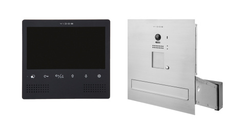 Zestaw wideodomofonu cyfrowego skrzynka na listy Vidos S1201A-SKM M1023B