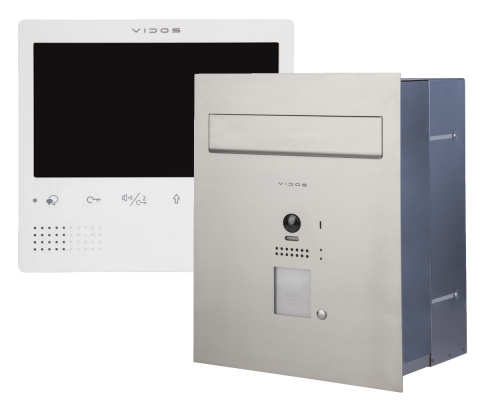 Zestaw wideodomofonu cyfrowego skrzynka na listy Vidos S1201A-SKP M1023W
