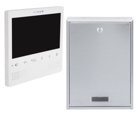 Zestaw wideodomofonu cyfrowego skrzynka na listy Vidos S1201A-SKP M1023W