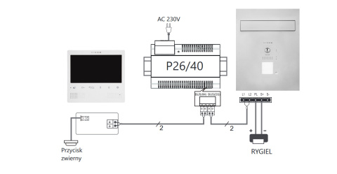 Zestaw wideodomofonu cyfrowego skrzynka na listy Vidos S1201A-SKP M1023W