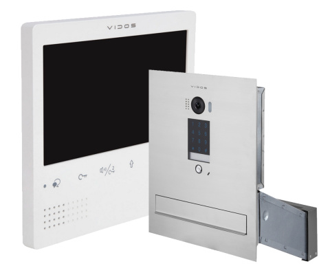 Wideodomofon skrzynka na listy z szyfratorem Vidos S1401D-SKM M1023W