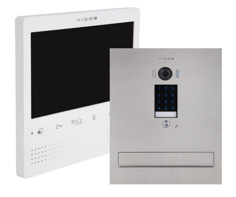 Wideodomofon skrzynka na listy z szyfratorem Vidos S1401D-SKM M1023W