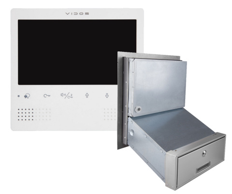 Wideodomofon skrzynka na listy z szyfratorem Vidos S1401D-SKM M1023W