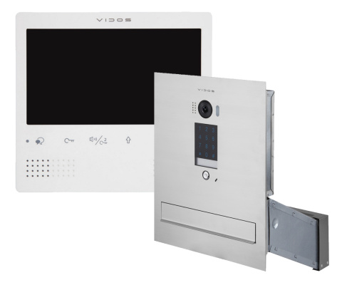 Wideodomofon skrzynka na listy z szyfratorem Vidos S1401D-SKM M1023W