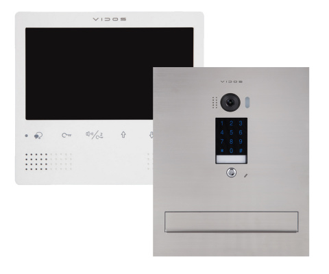 Wideodomofon skrzynka na listy z szyfratorem Vidos S1401D-SKM M1023W