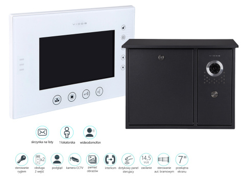 Zestaw wideodomofonu skrzynka na listy Vidos S551-SKN M670WS2