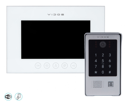 Wideodomofon WiFi z czytnikiem RFID i szyfratorem Vidos S20DA M11