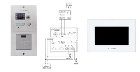 Wideodomofon czytnikiem RFID Vidos S601A-2 M10 WiFi