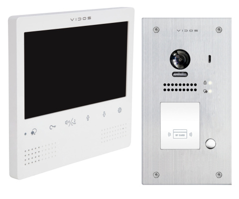 Zestaw cyfrowy wideodomofonu VIDOS S1201A_M1023W-2