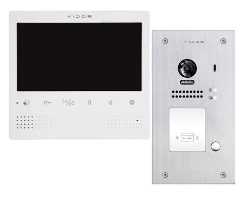 Zestaw cyfrowy wideodomofonu VIDOS S1201A_M1023W-2