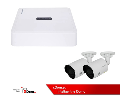VIDOS zestaw monitoringu IP REJESTRATOR R104-IP KAMERA IP-H2942