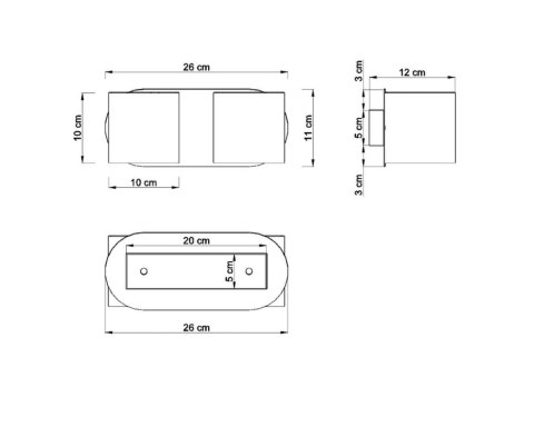 Kinkiet ORBIS 2 szary