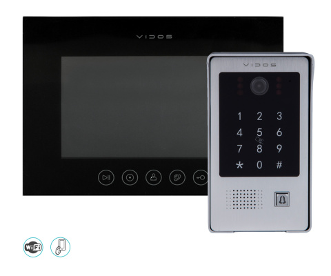 Wideodomofon WiFi z czytnikiem RFID i szyfratorem Vidos S20DA M11WX