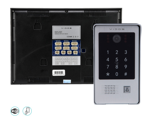 Wideodomofon WiFi z czytnikiem RFID i szyfratorem Vidos S20DA M11WX