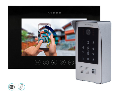 Wideodomofon WiFi z czytnikiem RFID i szyfratorem Vidos S20DA M11WX