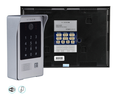 Wideodomofon WiFi z czytnikiem RFID i szyfratorem Vidos S20DA M11WX