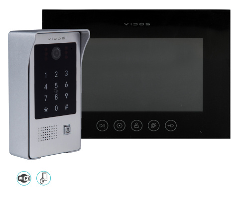 Wideodomofon WiFi z czytnikiem RFID i szyfratorem Vidos S20DA M11WX
