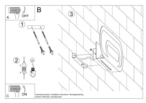 Kinkiet SACCON biały