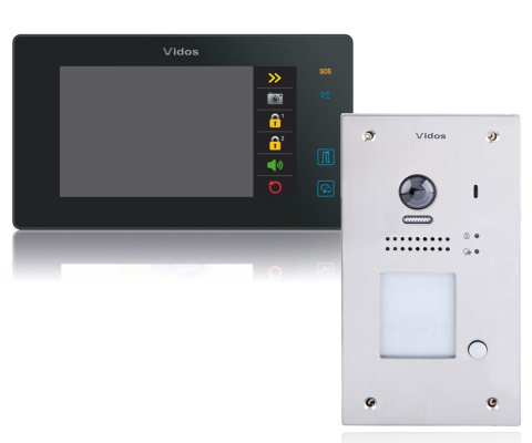 Zestaw wideodomofonu cyfrowego Vidos DUO S1201A_M1021B2