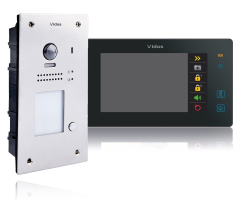 Zestaw wideodomofonu cyfrowego Vidos DUO S1201A_M1021B2