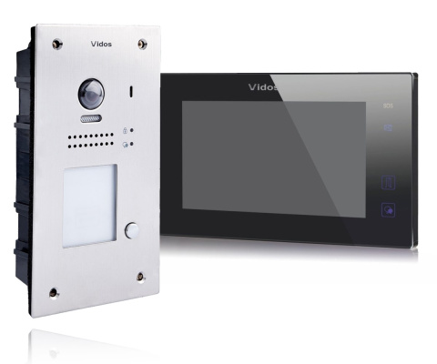 Zestaw wideodomofonu cyfrowego Vidos DUO S1201A_M1021B2