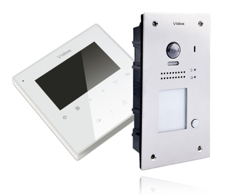 Zestaw cyfrowy wideodomofonu VIDOS S1201A_M1022W
