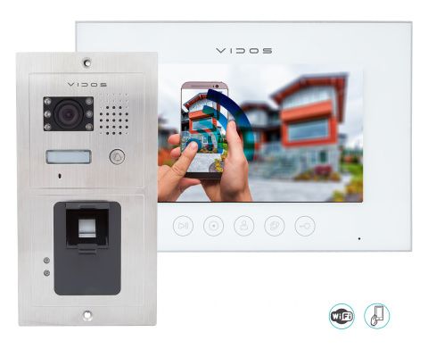 Wideodomofon WiFi czytnik linii papilarnych Vidos S601Z2-M11WX