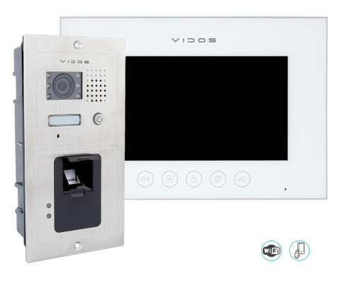 Wideodomofon WiFi czytnik linii papilarnych Vidos S601Z2-M11WX