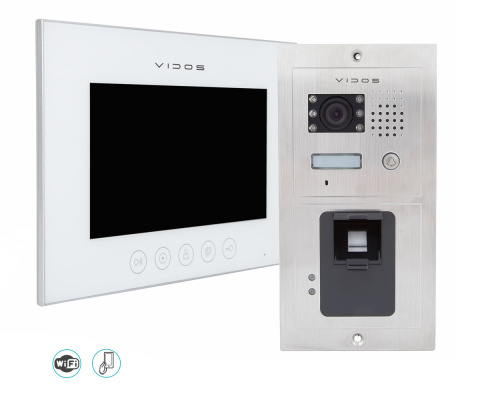 Wideodomofon WiFi czytnik linii papilarnych Vidos S601Z2-M11WX